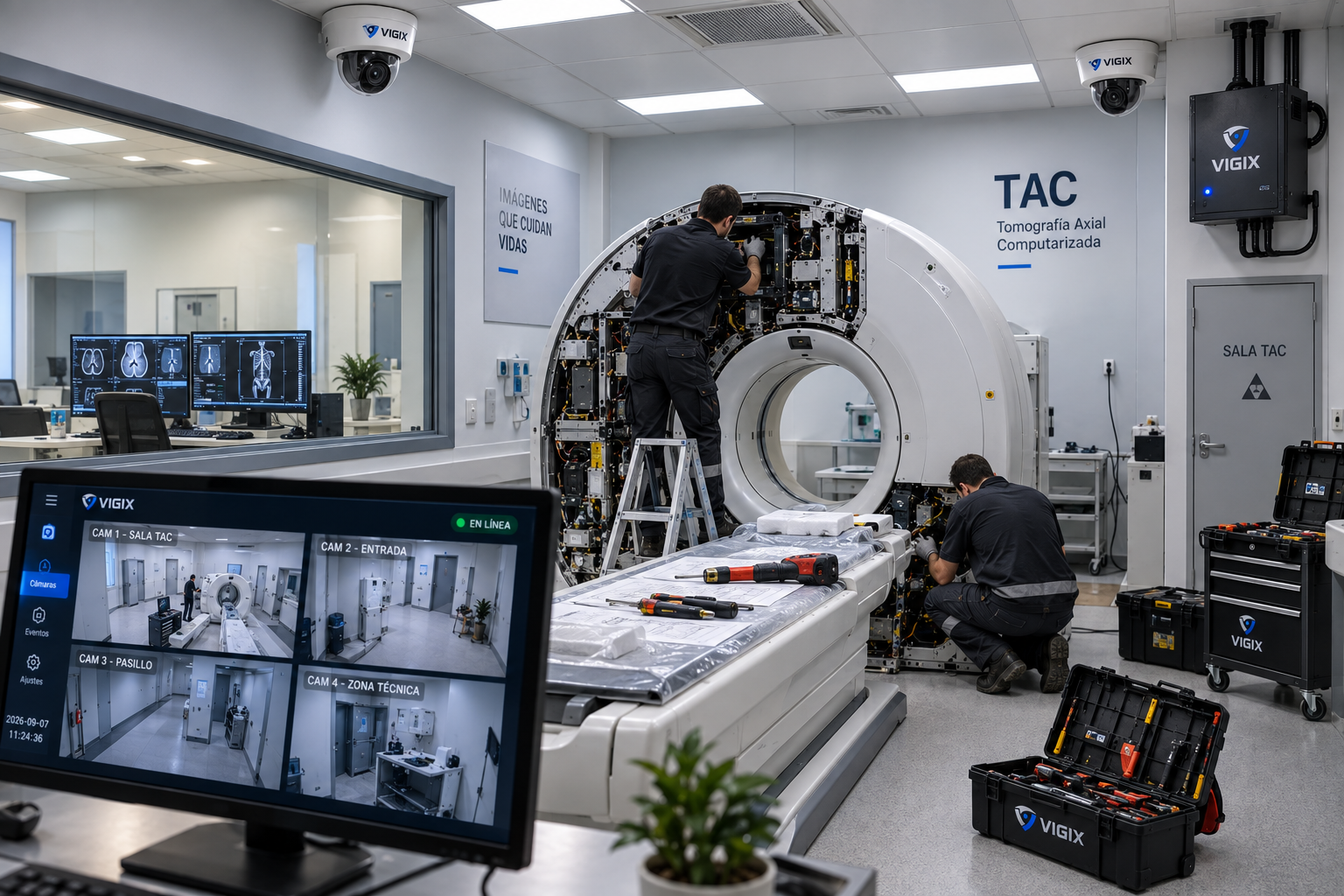 Sala TAC protegida con vigilancia VIGIX
